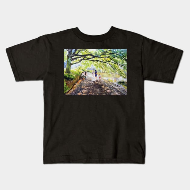 St. Stephen's Green Walk, Dublin Kids T-Shirt by conchubar